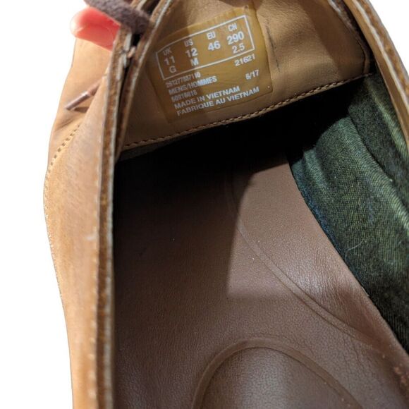 Collection by Clarks Clarkdale Moon Shoes Mens Size 12 Tan Leather Lace Up - Picture 9 of 10